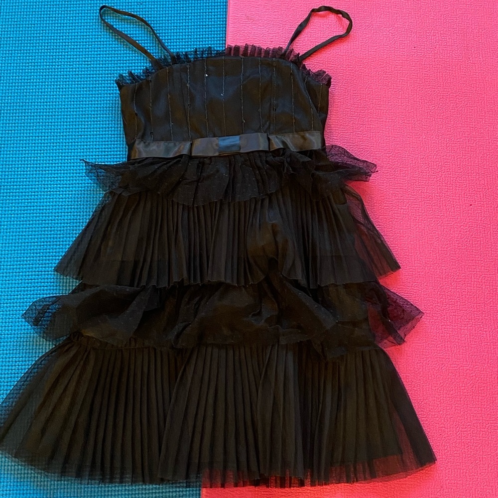 Elegant Black Tiered Dress